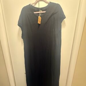 NATURAL LIFE Dark Gray Maxi Tshirt Dress